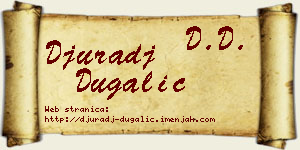 Đurađ Dugalić vizit kartica
